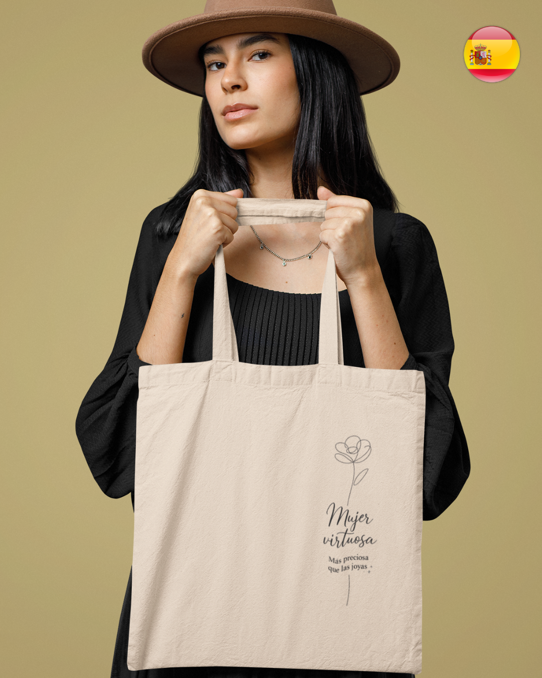 "Mujer Virtuosa" Spanish Canvas Tote Bag