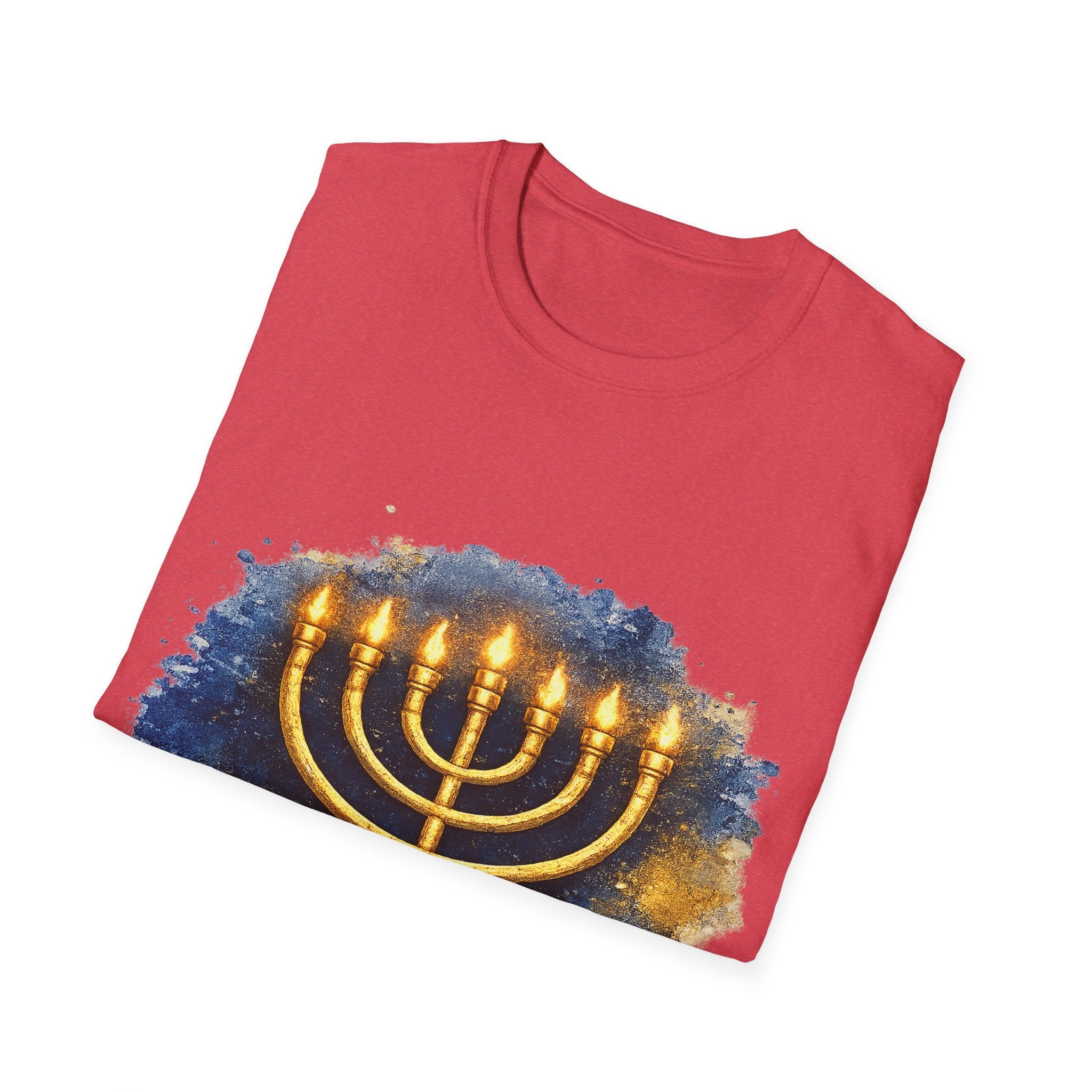 Menorah T-Shirt – Camiseta Judía con Diseño Dorado | Identidad, Luz y Propósito