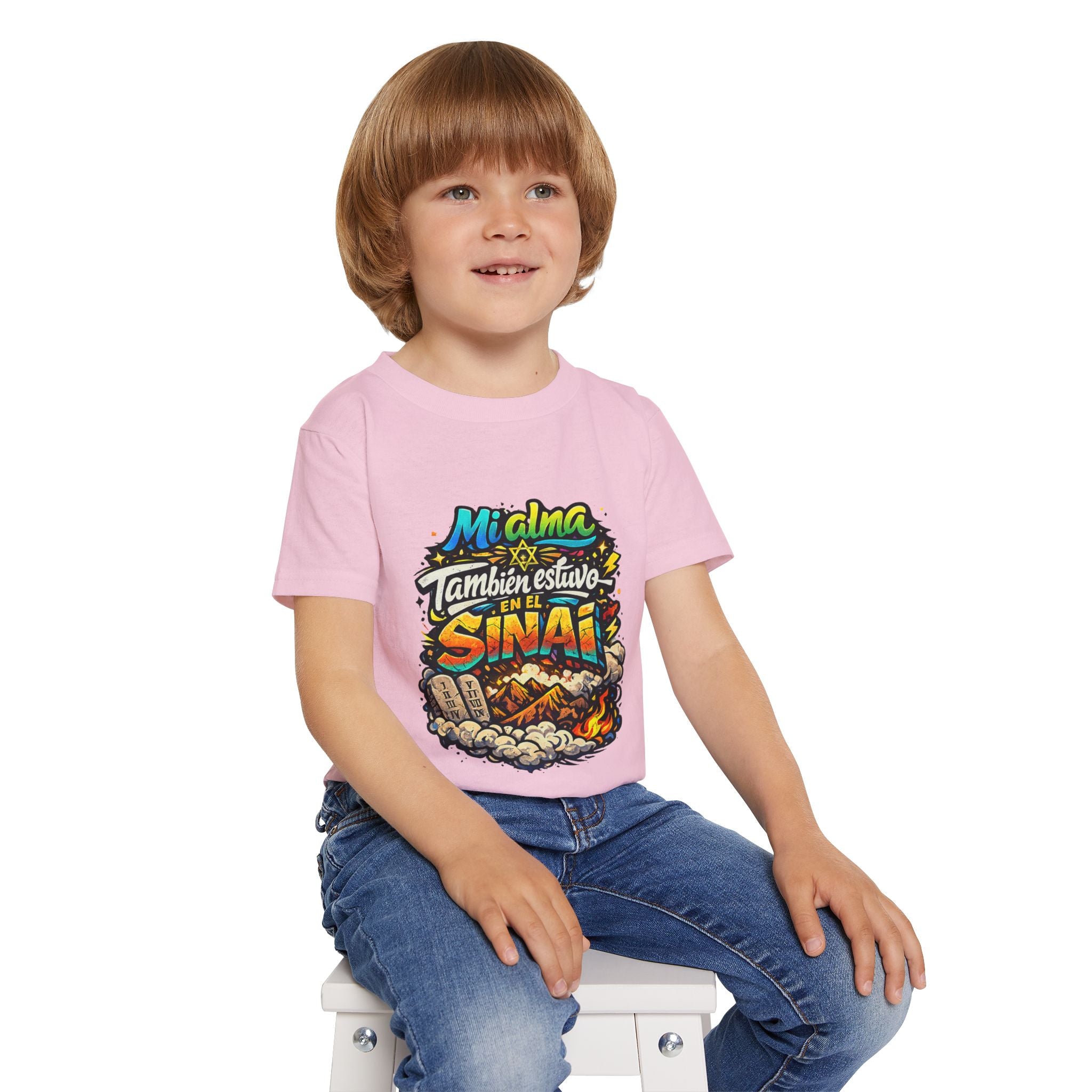 Toddler T-Shirt — "Mi Alma También Estuvo en el Sinaí" Colorful Hebrew-Inspired Kids Tee