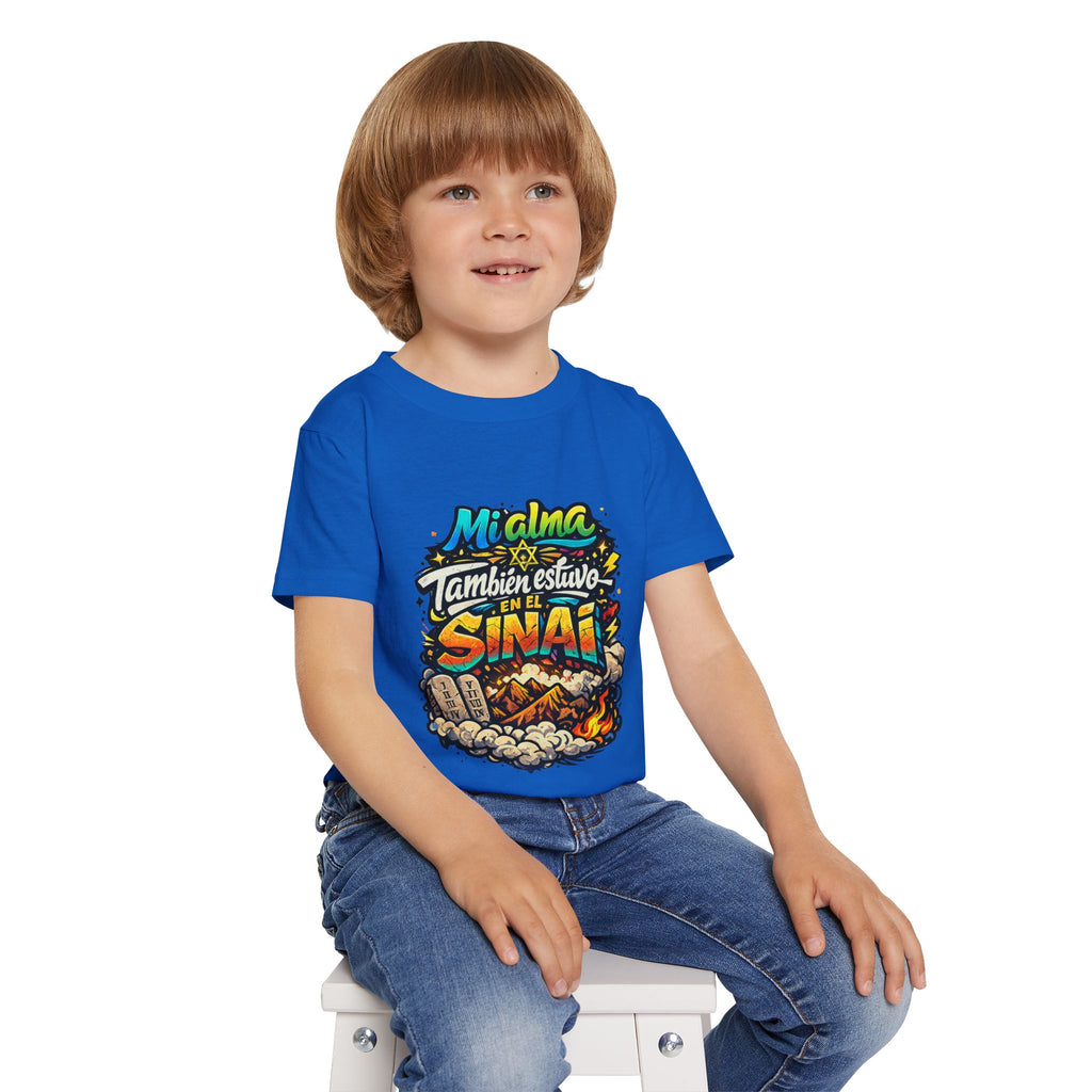 Toddler T-Shirt — "Mi Alma También Estuvo en el Sinaí" Colorful Hebrew-Inspired Kids Tee