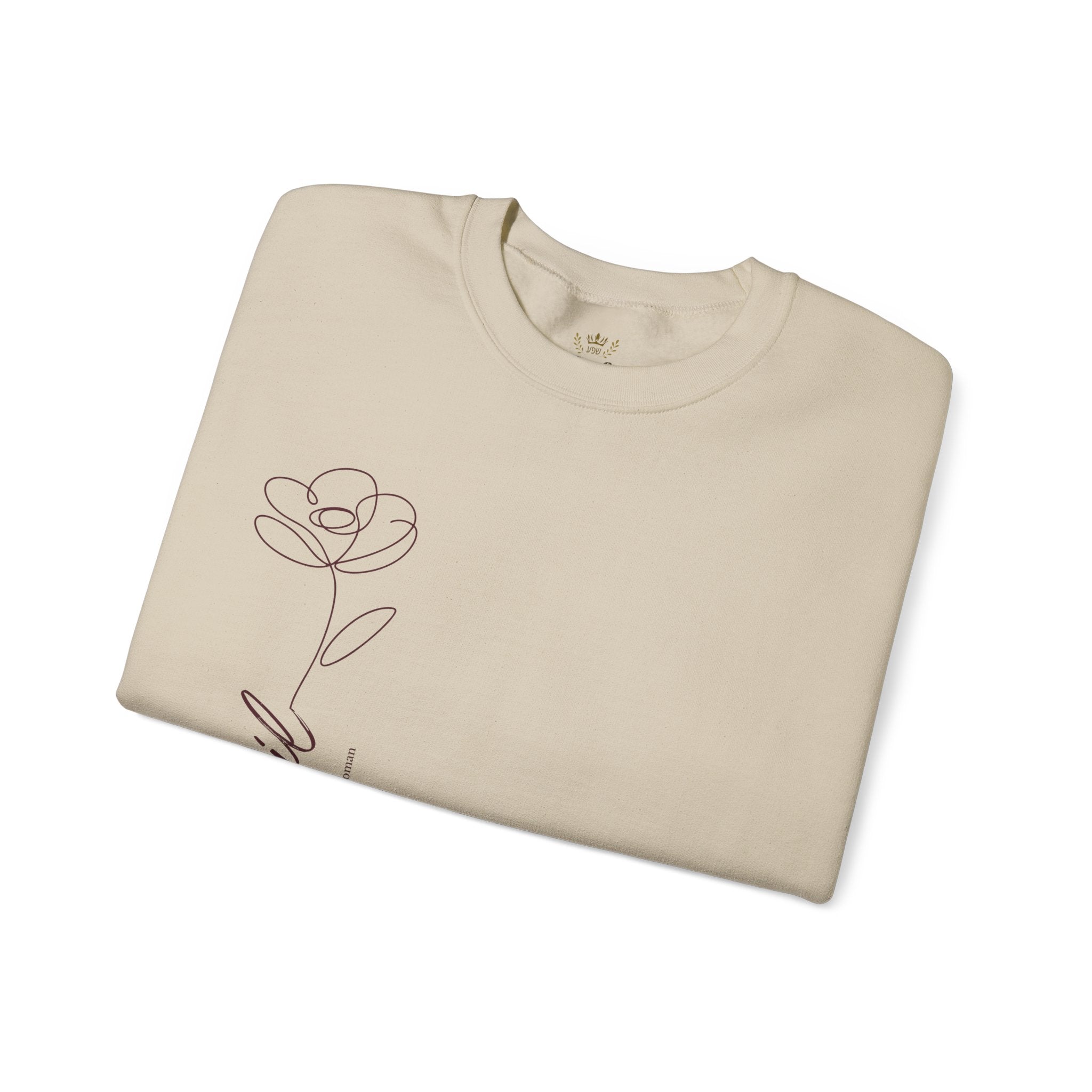 "Eshet Jayil" (Virtuous Woman) Minimalist Sweatshirt