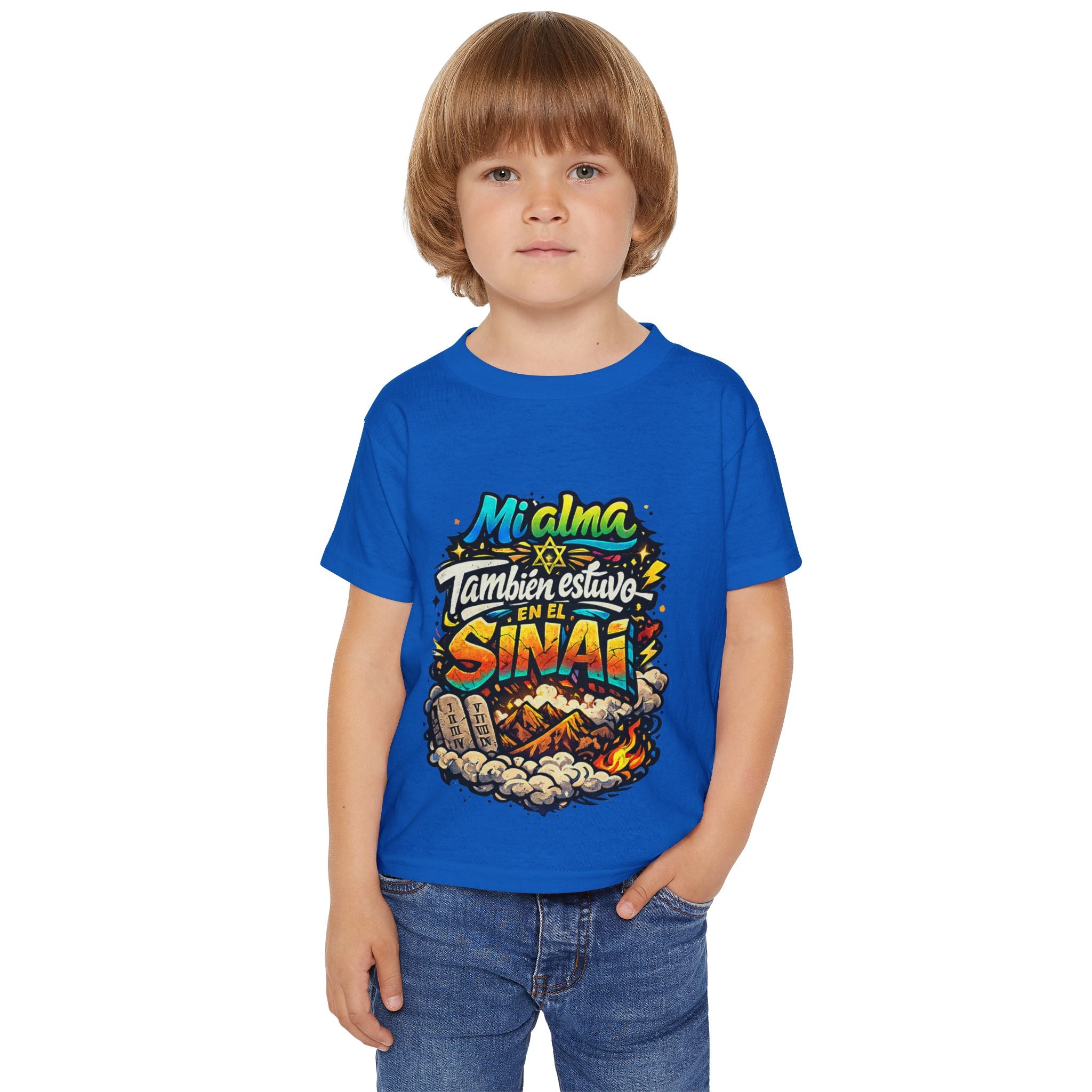 Toddler T-Shirt — "Mi Alma También Estuvo en el Sinaí" Colorful Hebrew-Inspired Kids Tee