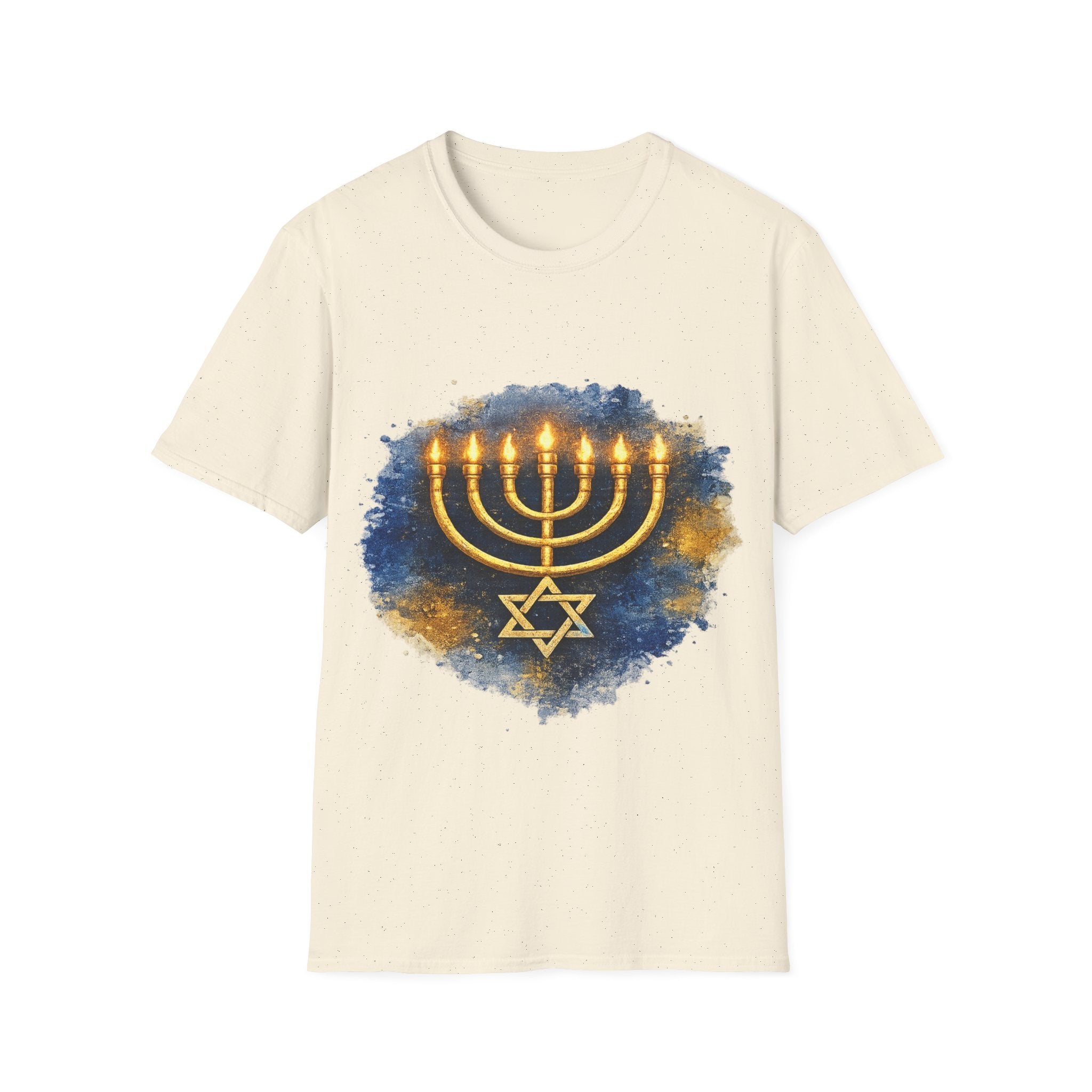 Menorah T-Shirt – Camiseta Judía con Diseño Dorado | Identidad, Luz y Propósito