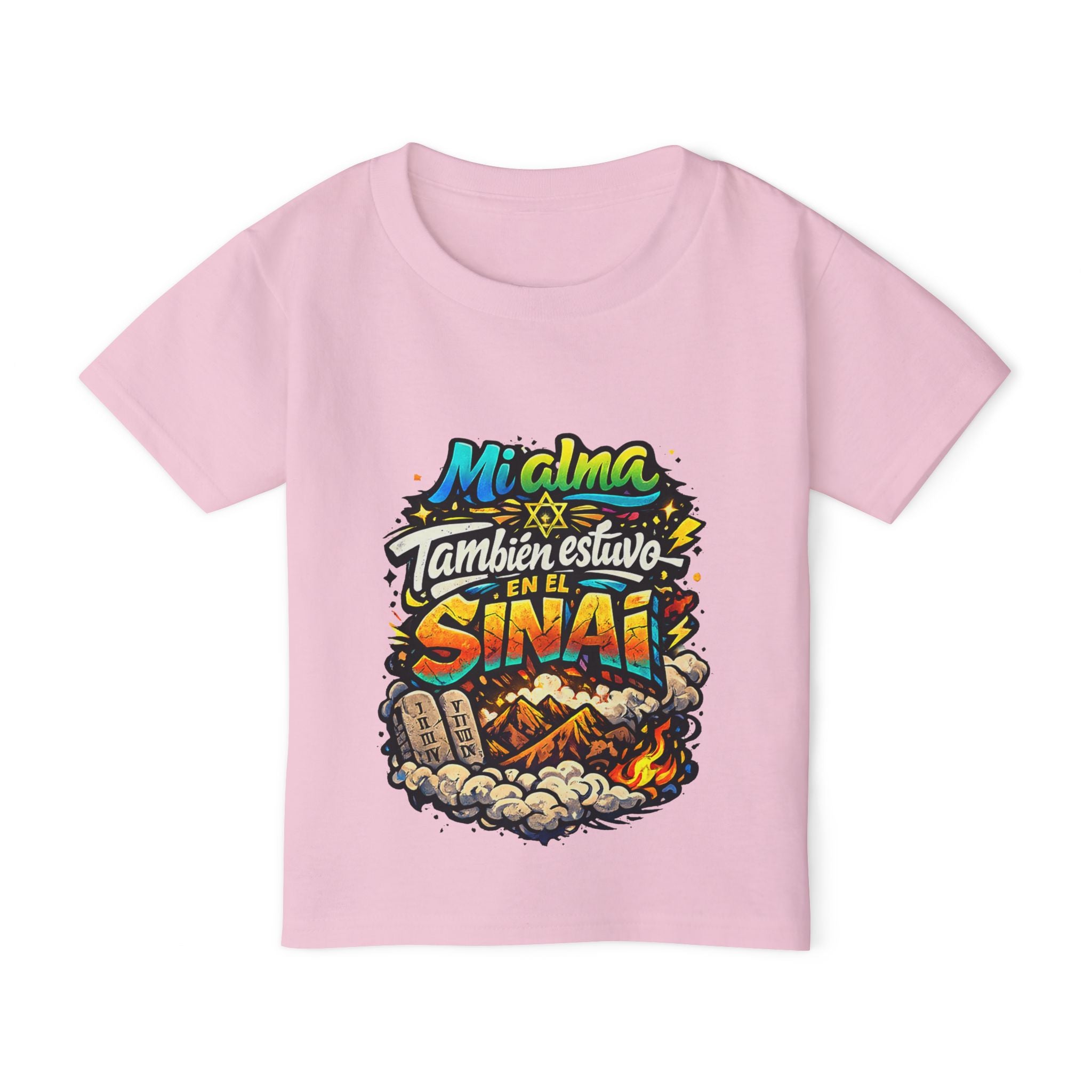Toddler T-Shirt — "Mi Alma También Estuvo en el Sinaí" Colorful Hebrew-Inspired Kids Tee