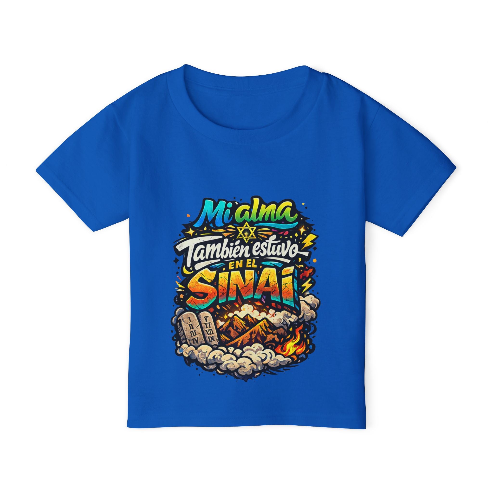 Toddler T-Shirt — "Mi Alma También Estuvo en el Sinaí" Colorful Hebrew-Inspired Kids Tee
