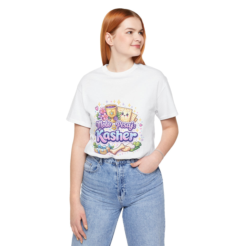 Modo Pesaj: Kasher | Camiseta Judía Kawaii | Diseño Divertido Sin Jametz