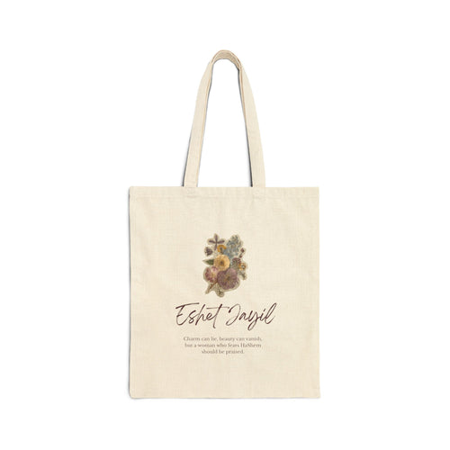 Tote Bag Vintage Bouquet: "Eshet Jayil" (En)