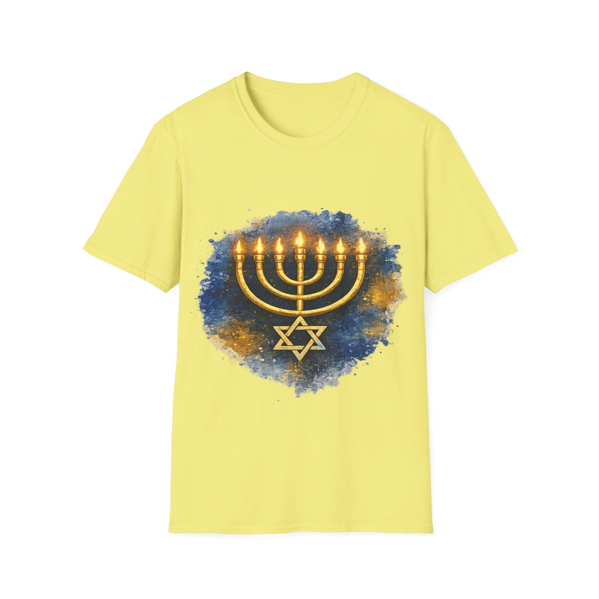 Menorah T-Shirt – Camiseta Judía con Diseño Dorado | Identidad, Luz y Propósito