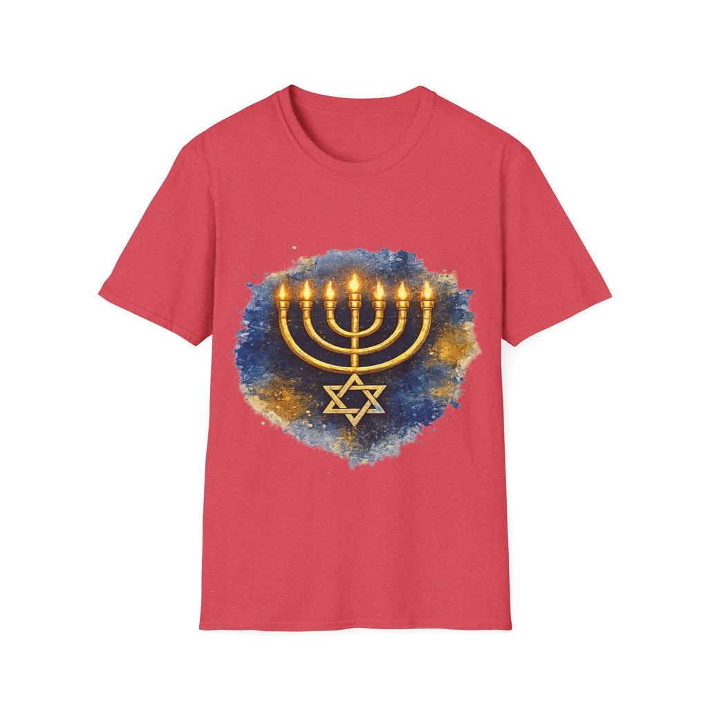 Menorah T-Shirt – Camiseta Judía con Diseño Dorado | Identidad, Luz y Propósito