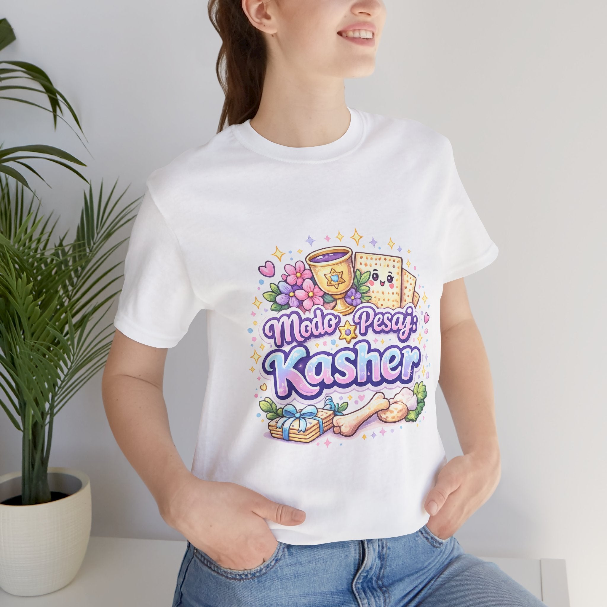 Modo Pesaj: Kasher | Camiseta Judía Kawaii | Diseño Divertido Sin Jametz