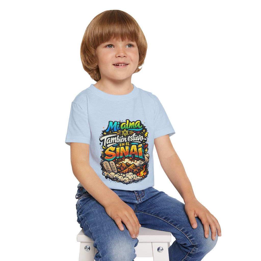 Toddler T-Shirt — "Mi Alma También Estuvo en el Sinaí" Colorful Hebrew-Inspired Kids Tee